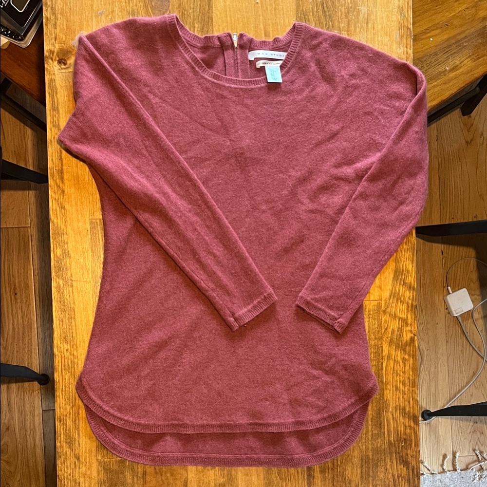 Max Studio Deep Red Knit Top